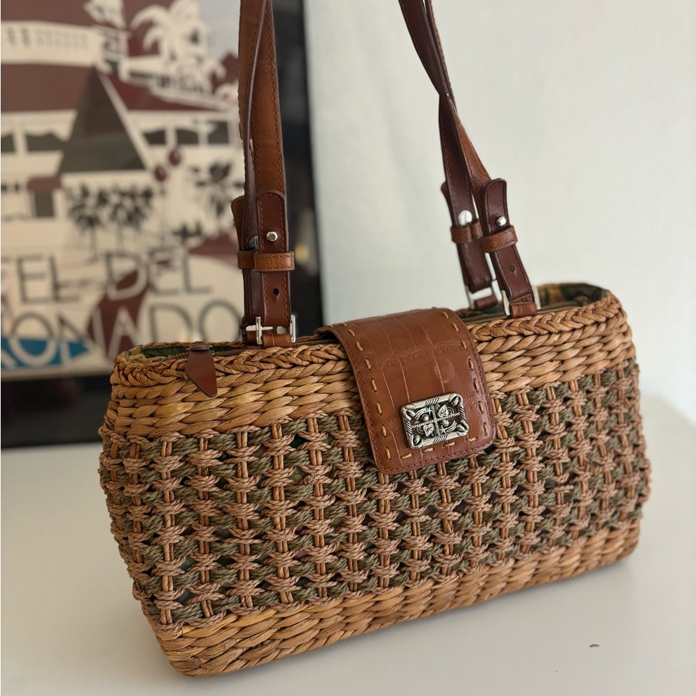 *VINTAGE* MARC CHANTAL Woven Straw & Cord Purse